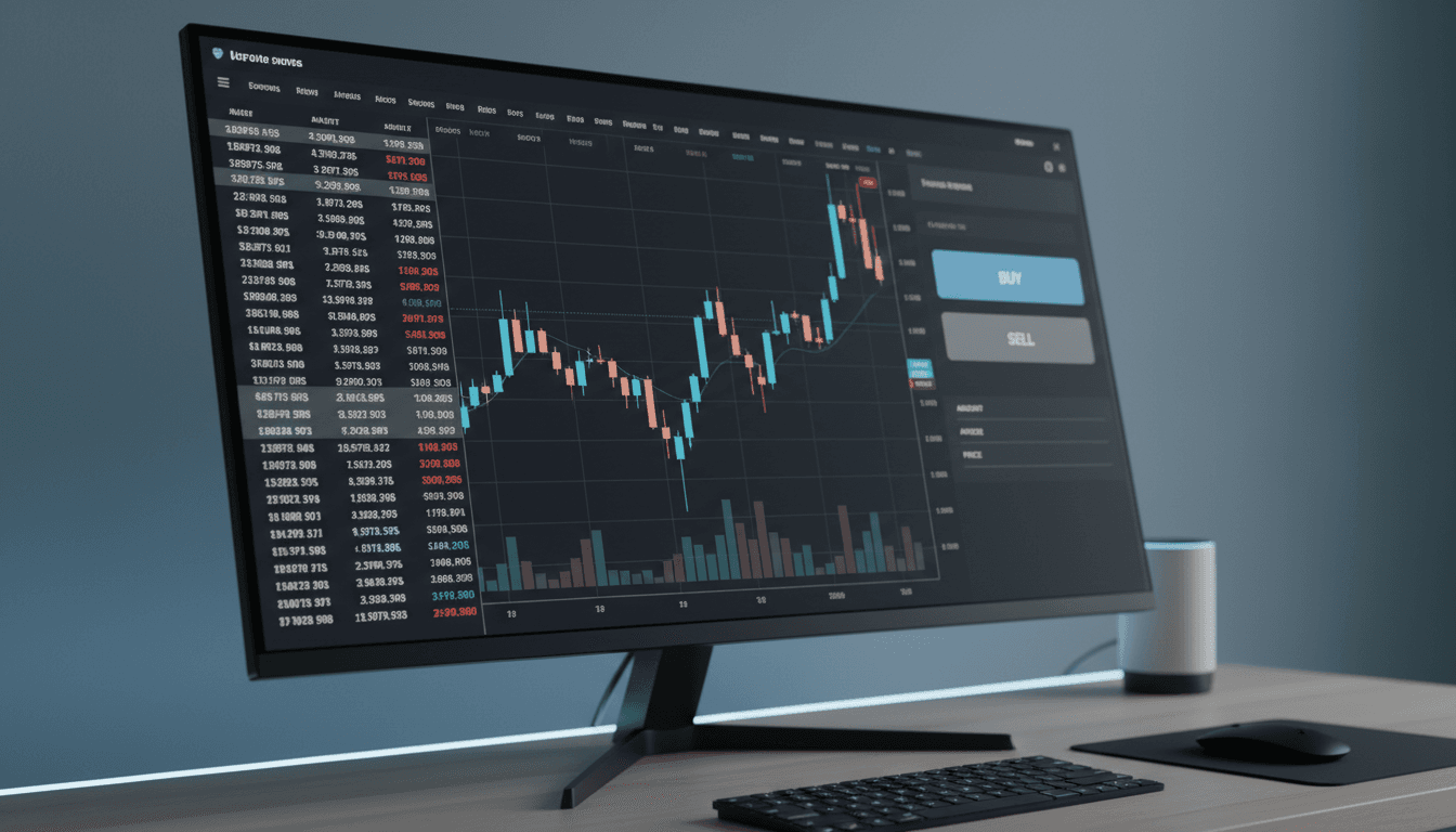 Advanced trading platform interface with real-time charts